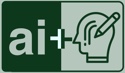 A green and white sign with a person's head and a white plus a green square.